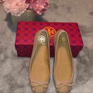 Tory Burch Beige Leila Ballet Flats